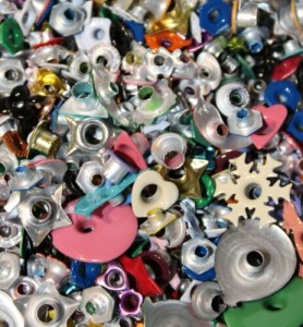 3 x 3 bag Assorted 1/8" & 3-16" Shaped Colorful Eyelets 