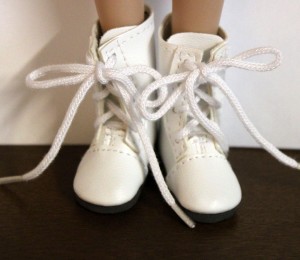 47mm White Lace-Up Boots suitable for Flexi Pose 