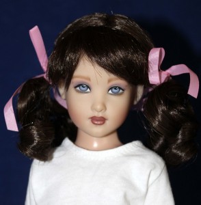 Curly Ponytail Wig with Bangs size 7, Brown