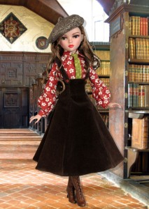 Oxford Society Brown Jumper & Floral Ensemble for 16" Ellowyne