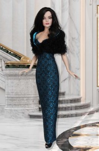 Brocade Gown & Stole for 16.5" RTB101 Dolls 