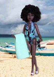 Tropical Days Swim Suit & Towel for 16" Ellowyne & Neema