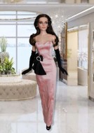 Pink & Black Gown & Gloves for 16.5" RTB101 Dolls 