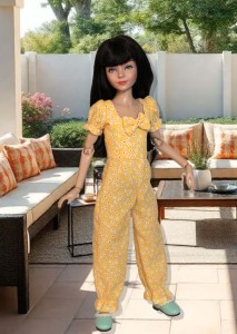 Yellow Floral Romper for 12" Anne
