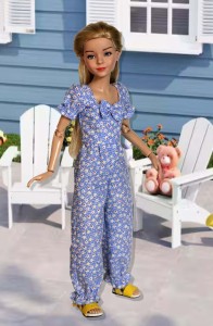 Blue Floral Romper for 12" Anne