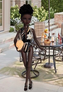 Halter Style Swimsuit & Towel for 16" Ellowyne & Neema Dolls 