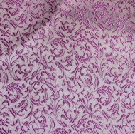 Lilac Purple Jacquard Fabric with a Delicate Flowing Pattern (note: width 28")