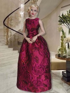 Embossed Roses Gown for 16.5" RTB101 Grace Dolls 
