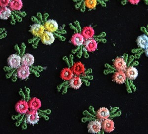 Embroidered Flower Applique- Set of 5