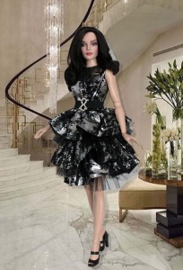 Black & Silver Party Dress for 16.5" RTB101 Grace Dolls 