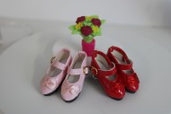 44mm Pink Patent MaryJane Shoes with Bow for 12" Anne & 14" Patience