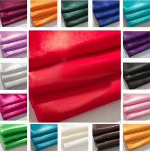 Non-Stretchy Satin Fabric, Smooth Texture - by the yard