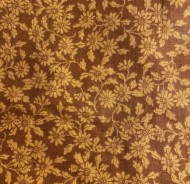 1/4 yard Fabric Brown Background with Light Brown Flowers - 34" x 44" - Patty Reed Designs