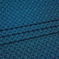 Blue & Black Baroque Style Brocade Fabric (note: width 28")