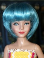 Blue Bob Wig w Bangs size 4-5, Bubbles