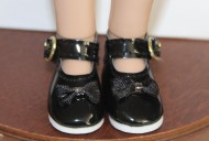 41mm, Black Patent Mary Jane with Bow