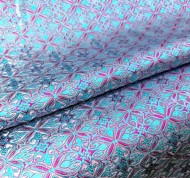 Blue & Pinks Baroque Style Brocade Fabric (note: width 28")