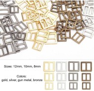 Tri-Glide Buckles, (8mm 10mm 12mm) - 4 colors
