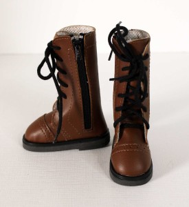 Brown Extreme Boots 65/25mm Lace up with Zipper