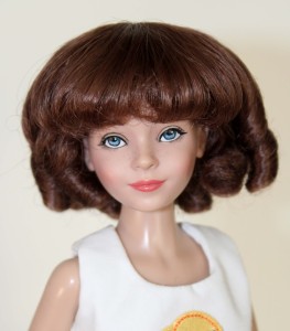 Curly Ringlet Wig with Bangs size 5-6, Chestnut Brown, Julie