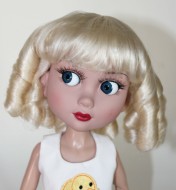 Curly Ringlet Wig with Bangs size 8-9, Bleach Blonde, Julie