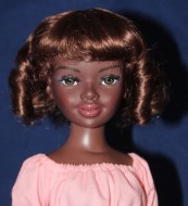 Curly Ringlet Wig with Bangs size 6-7, Chestnut Brown, Julie
