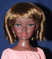 Curly Ringlet Wig with Bangs size 6-7, Ginger Brown, Julie