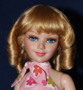 Curly Ringlet Wig with Bangs size 6-7, Strawberry Blonde, Julie