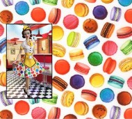 Sweet Tooth Mini Macaroon Fabric by Robert Kaufman