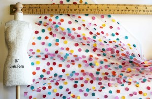Polkadot Multicolor Mesh Rainbow Dot Fabric