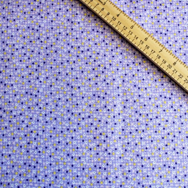 Treasures From The Attic Tiny Flower Fabric Purple