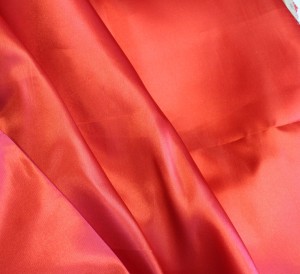 Tomato Red Light Weight Satin Fabric - (note: width 60")