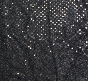 Black Faux Sequin (3mm) Knit Fabric Shiny Dot Confetti
