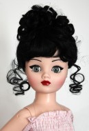 Updo Wig w Bangs & Ringlets size 9, Black