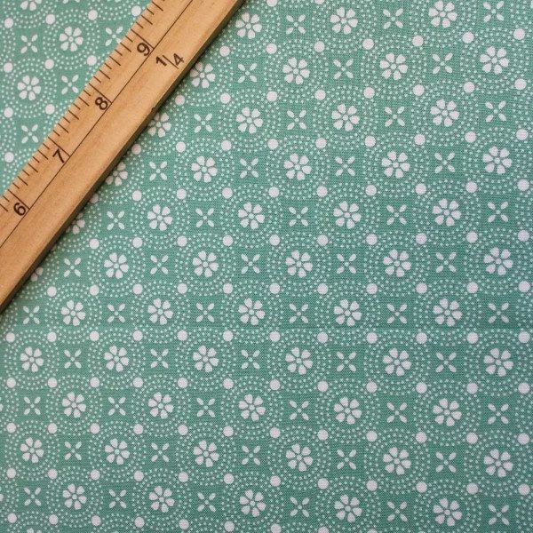 Kimberbell Basics Teal Dotted Circles Fabric