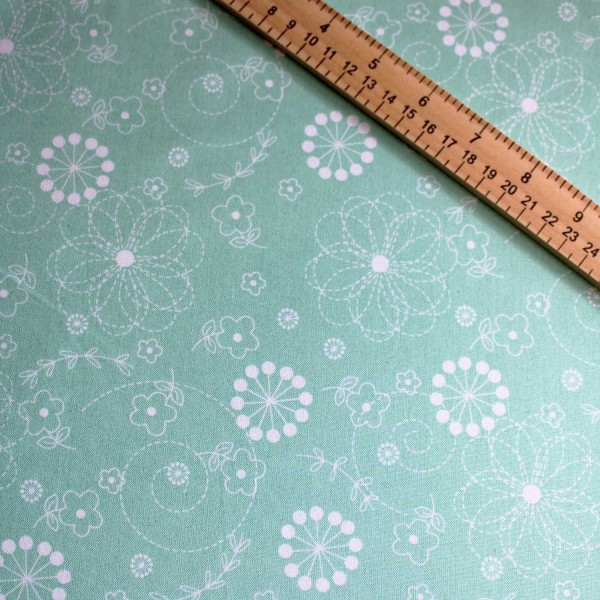 Kimberbell Basics Doodles Teal Fabric